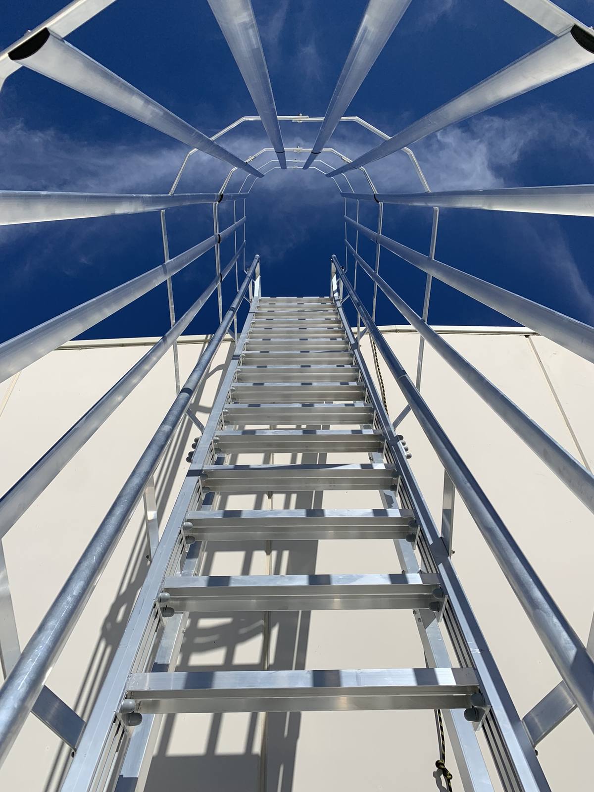 Roof access cage ladder installation Melbourne